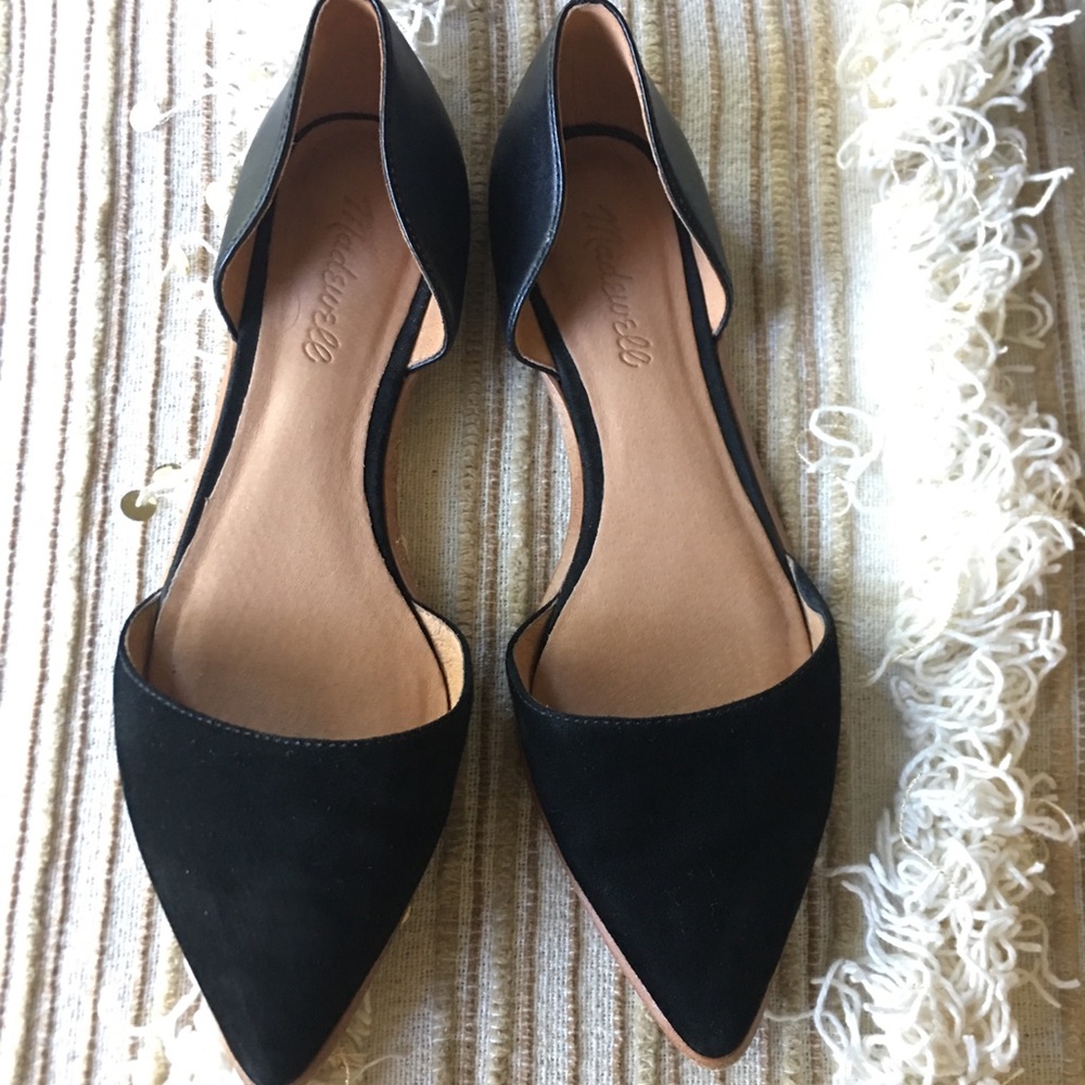 Madewell size 7.5 black pointed flats